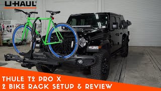 Thule T2 Pro X -2'  | 2 Bike Rack Setup & Review by U-Haul Trailer Hitches And Towing 124 views 9 days ago 5 minutes, 13 seconds