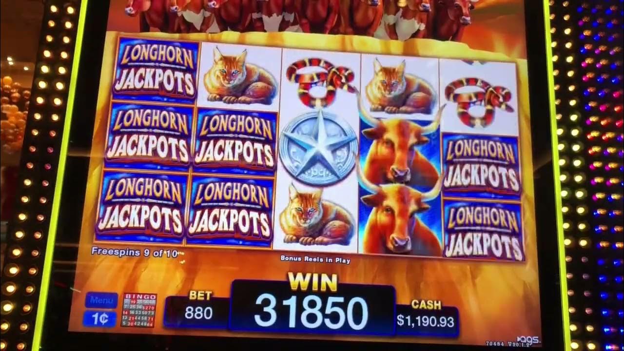 Max Bet Free Spin Bonus Longhorn Jackpots Slot Machine Ilani Casino ...