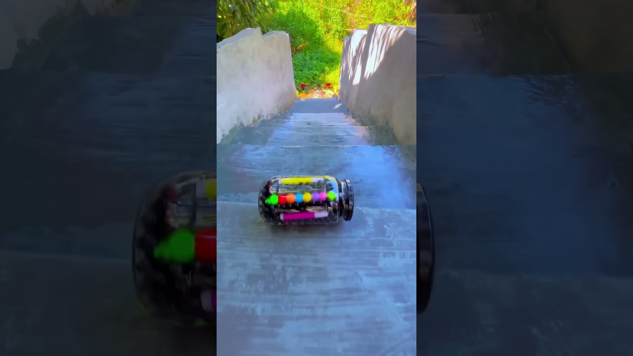 Yellow Bottles Crushing Crunchy & Soft Things!Breaking Glass Bottles! 