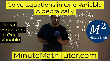 Solve Equations in One Variable Algebraically | College Algebra