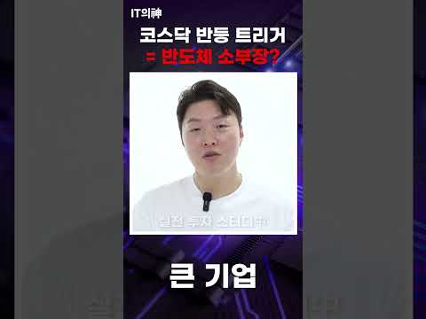 [실전 투자 스터디] 코스닥 반등 트리거가 반도체 소부장?