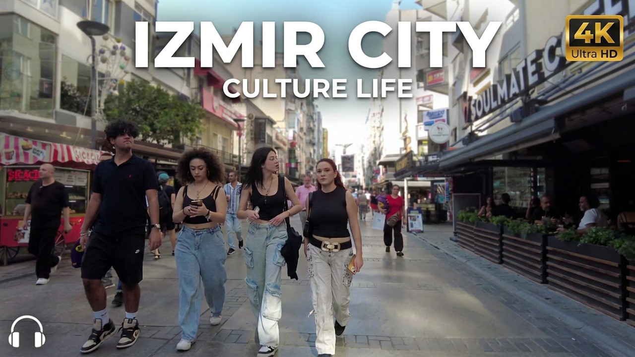 Izmir, トルコ | Kibris Sehitleri通り | 街歩きツアー 4K