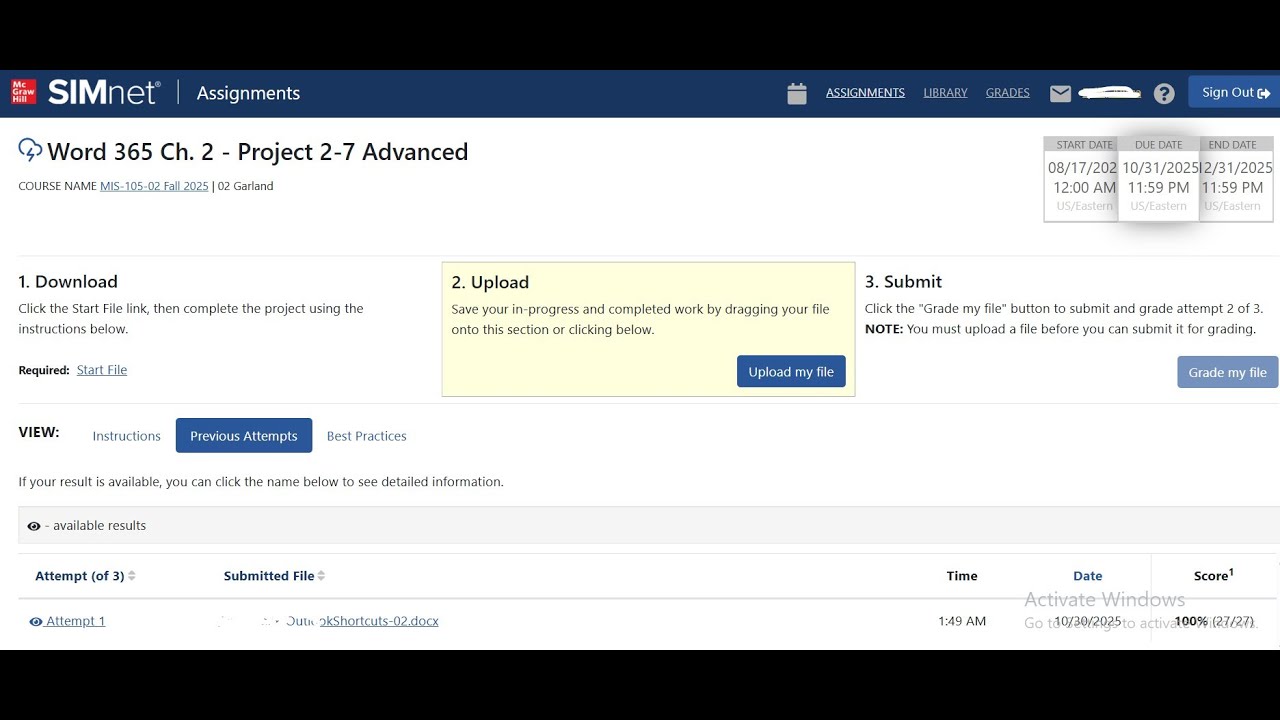 Word 365 Ch. 2 Project 2-7 Advanced