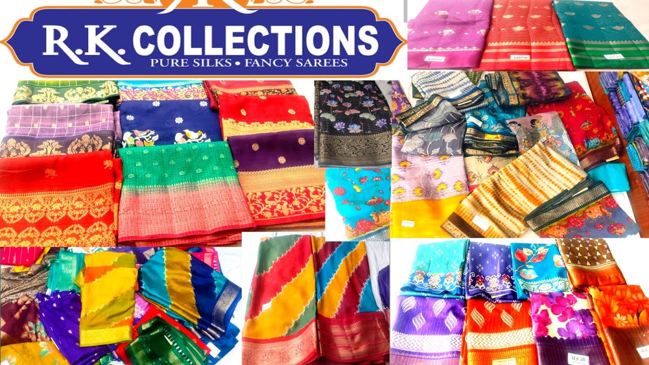 👌R.k collections లో కొత్తగా వచ్చిన ఫ్యాన్సీ సారీ కలెక్షన్స్🤗 trending  collections #rkcollection 