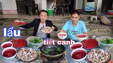 Lẩu lòng lợn tiết canh 2 tô tiết canh hồng hoa ,lê Toàn Food