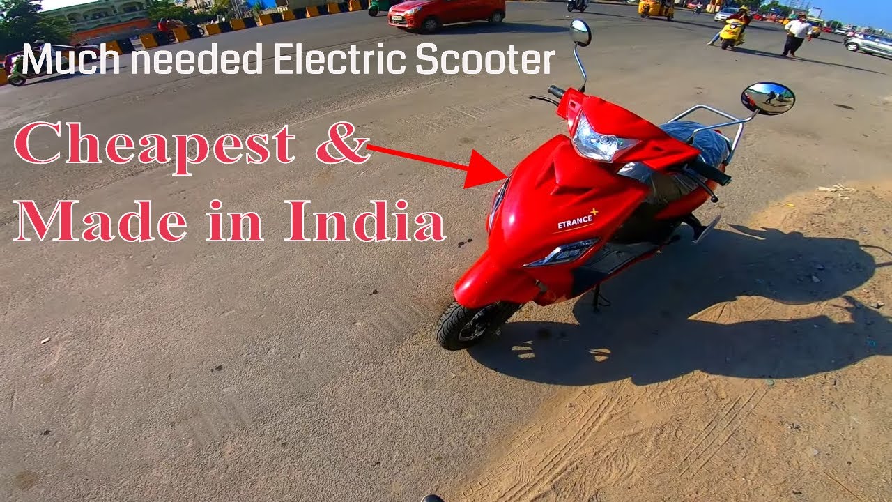 Test Ride of an Electric Scooter from Hyderabad ETrance+ YouTube