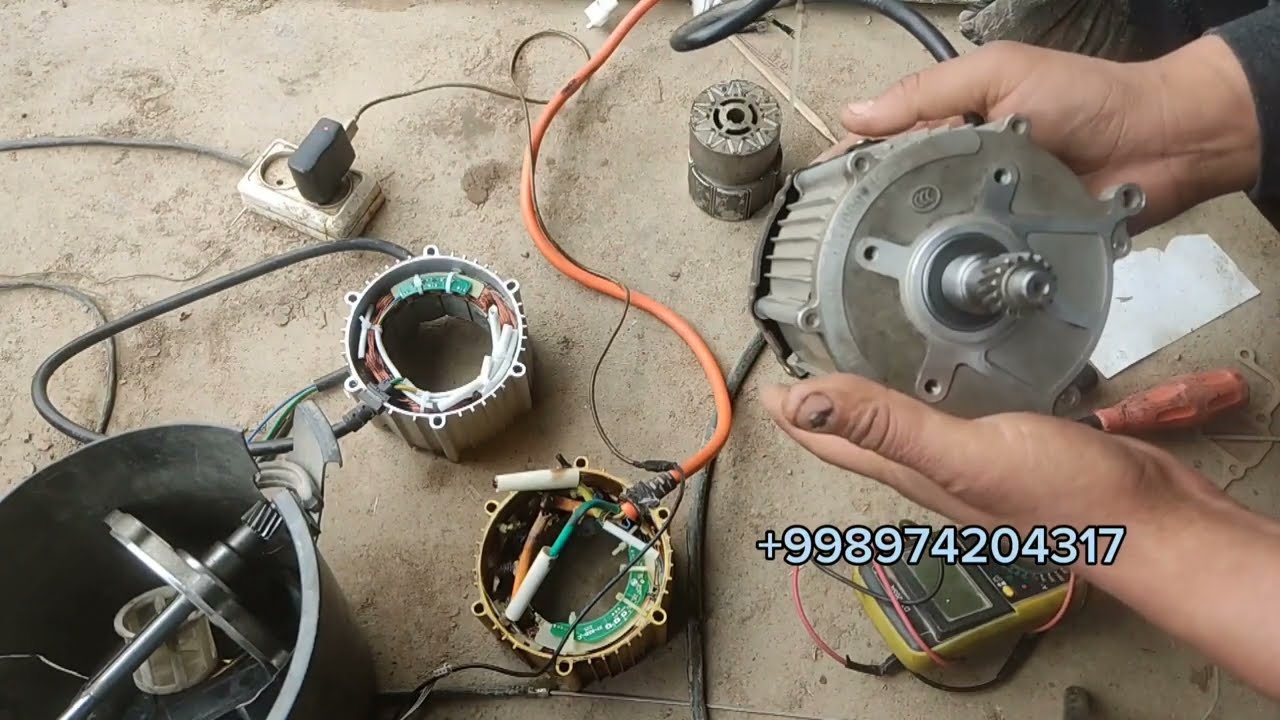 Elektr murave matori restavratsa qilish jarayoni. Skutir matori