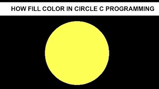 How to fill color in circle in C programming.. TurboC