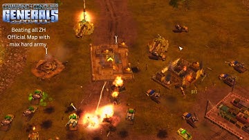 Beating all ZH Official Map with max Hard Army part 8