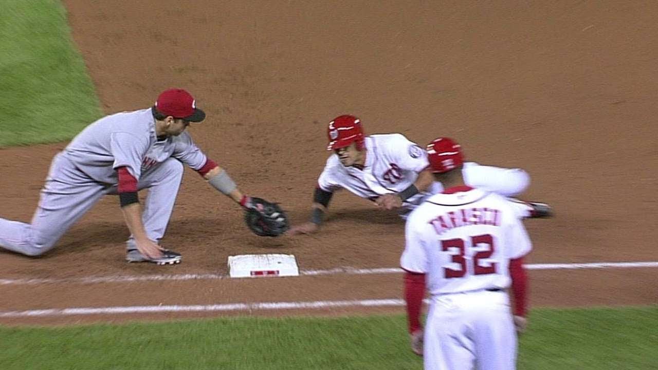 CIN@WSH: Mesoraco picks off Desmond in the eighth