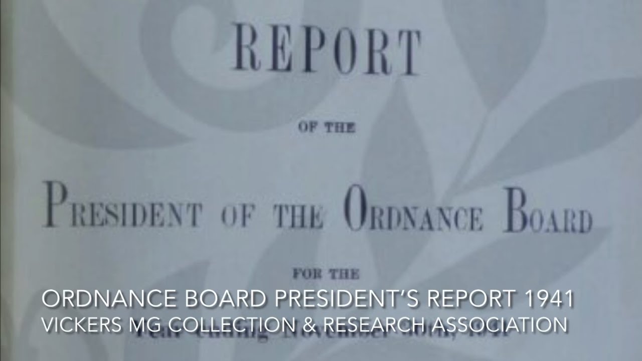 1941 Ordnance Board President’s Report
