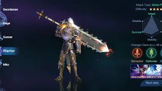 Eternal Sword M class selection.