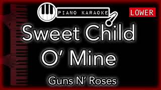 Sweet Child O' Mine (LOWER -3) - by Guns N' Roses - Piano Karaoke Instrumental