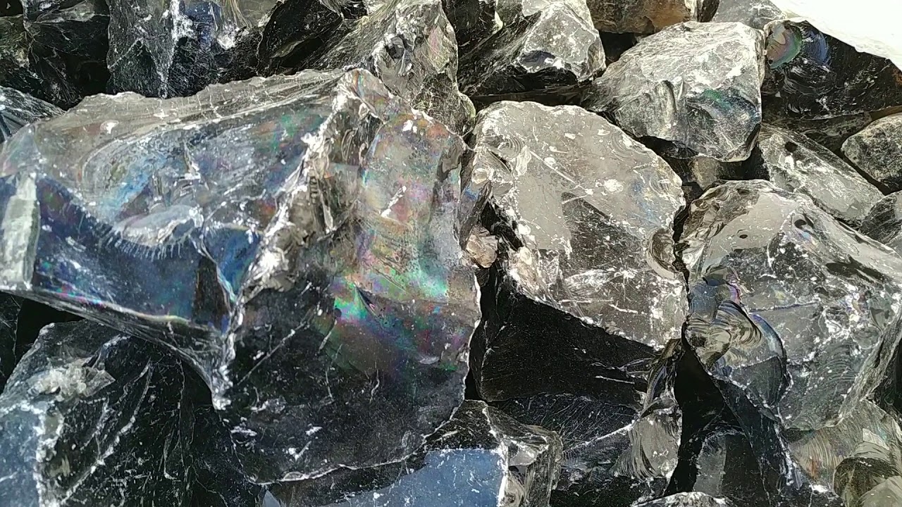 Glasbrocken Schwarz | Glass Rocks Black | Fire Glass | Buy Online | Deco Stones