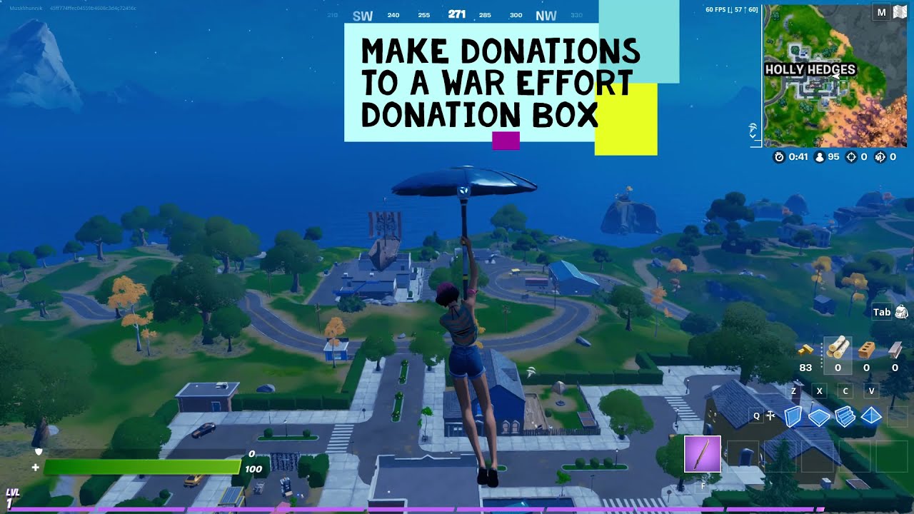 Make Donations to a War Effort Donation Box Fortnite YouTube