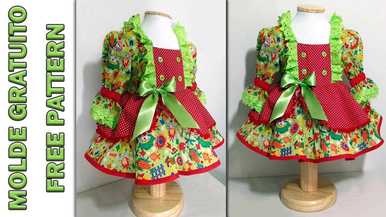 vestido caipira 3 anos