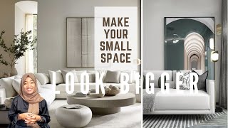 MAKE A SMALL SPACE LOOK BIGGER WITH THIS SIMPLE TIPS |  TOP 5 INTERIOR DESIGN TIPS &amp; TRICKS