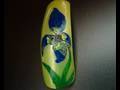Iris flower nail art decoration