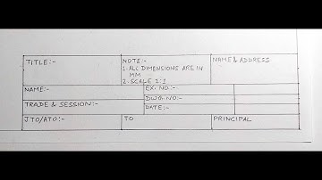 Drawing of Margin and Title Block on A3 Drawing Sheet.