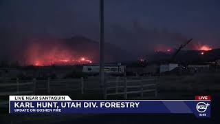 Update on fire in Goshen Canyon