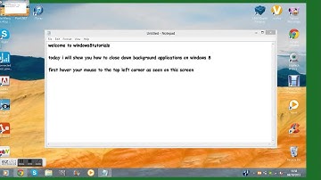 How To Close Down Background Applications On Windows 8