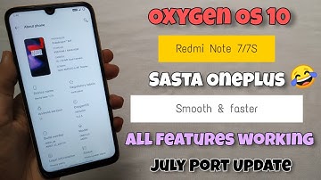 Oxygen Os 10 For Redmi Note 7/7S | Best OnePlus RoM for Redmi Note 7 Android 10
