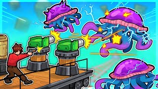 I created turrets to auto kill freaky creatures