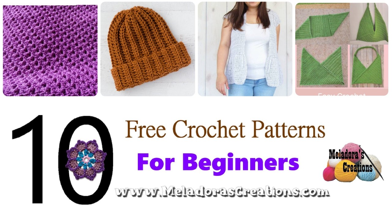 10 Free Simple Crochet Patterns for Beginners - Crochet Pattern Round ...