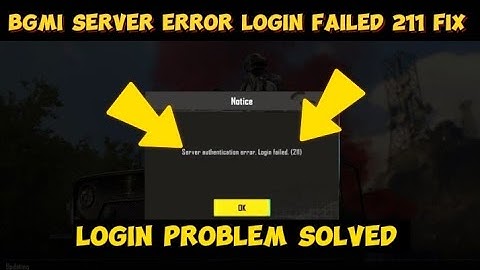 bgmi Server Authentication Error Login Failed 211 | Bgmi Server Problem Today |