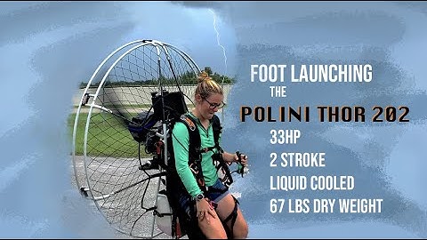 Foot-launching the Polini Thor 202 on a Fly Products Rider Paramotor!