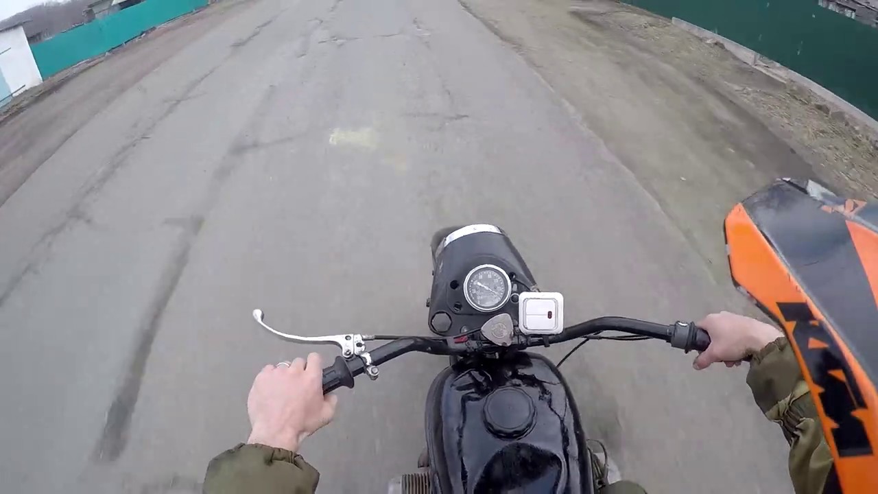 Чёрный мотоцикл Урал одиночка - YouTube