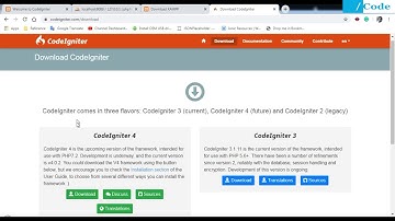 Download Codeigniter 3 and Xampp Server - Part - 2