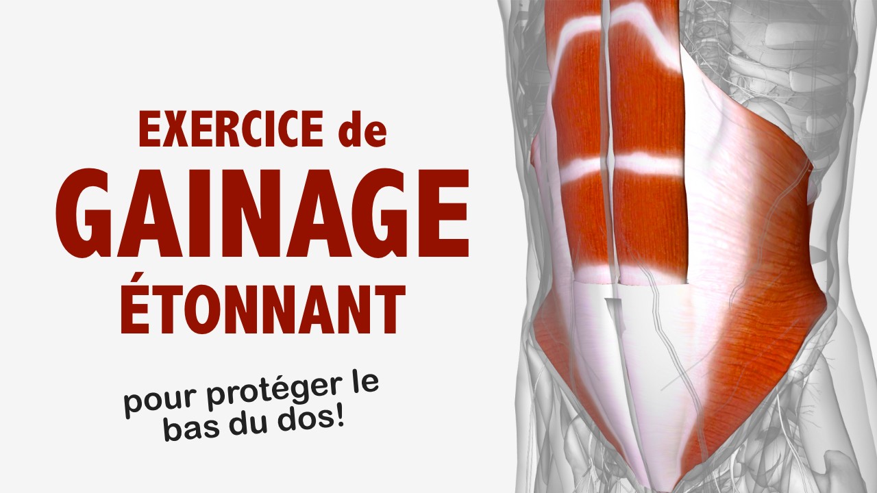 GAINAGE: un exercice ÉTONNANT pour stabiliser et protéger le bas du dos!