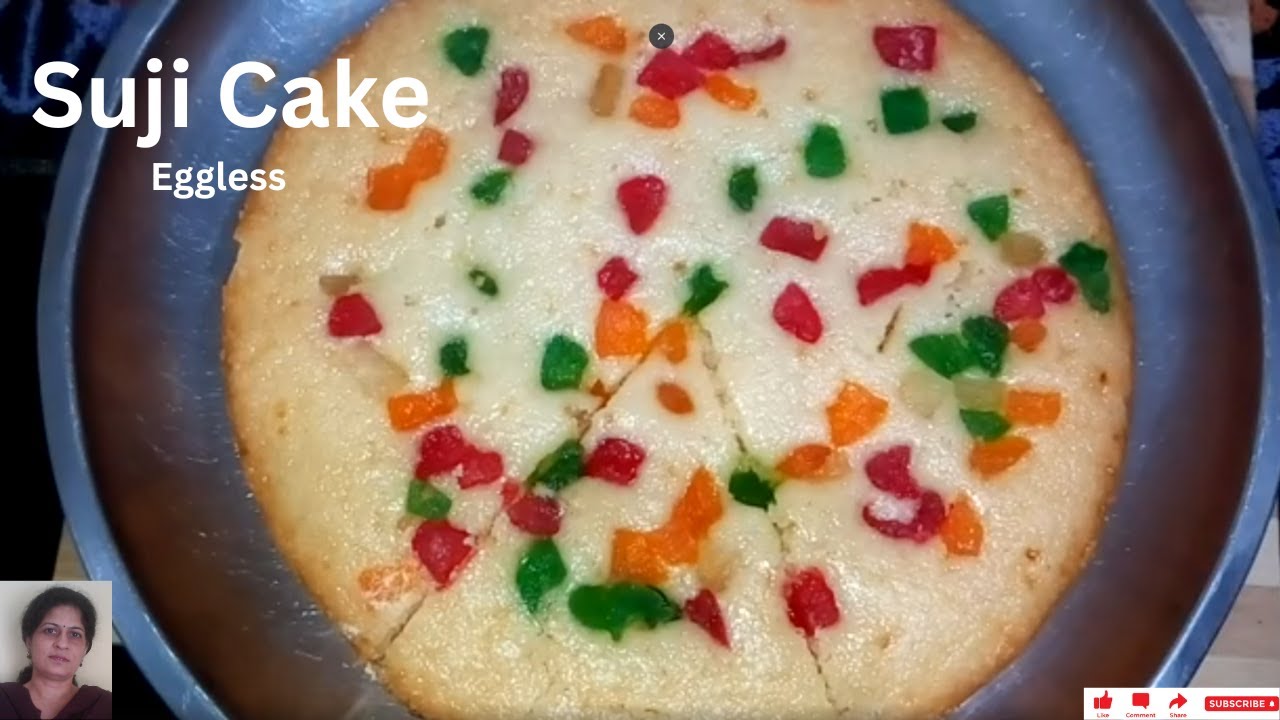 Eggless Suji Cake Recipe - YouTube