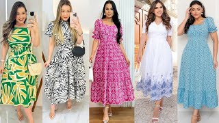 Elegents De Vestidos Casuals Midi De Moda Para Simples 2026Midi Moda Evengilcos 2026