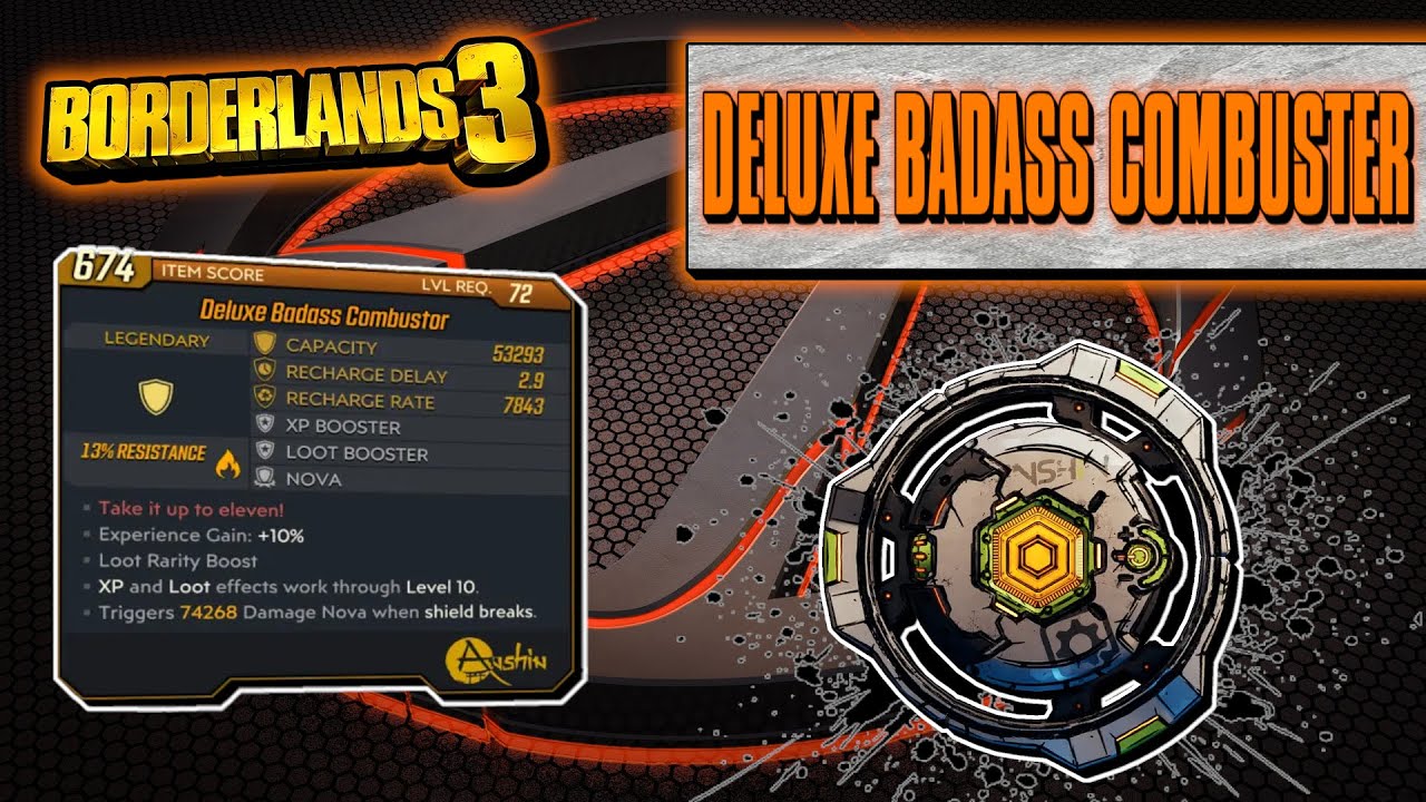Legendary Item Guide | Deluxe Badass Combuster | [Borderlands 3] - YouTube