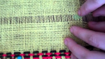 Burlap Weaving # 6: Weaving Paper