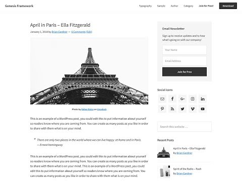 Scroll Remove Utility Bar Before Header In Genesis Sample Theme
