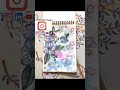 Creating a floral drawing with watercolor splashes in my sketchbook-a relaxing illustration process.