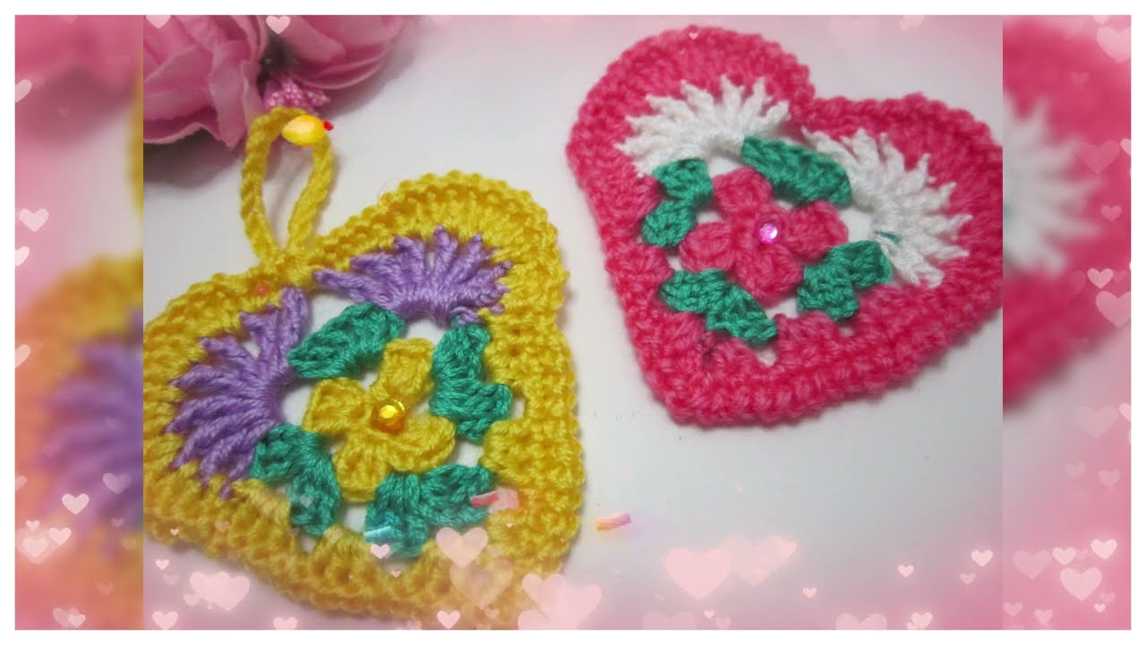 Mira..Lindo Tapete en forma de corazón a crochet//Colgante o Posavasos//Decoración//Fácil de tejer!!