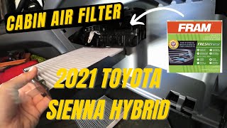 2021 Toyota Sienna Hybrid Cabin Air Filter