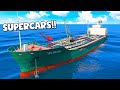 Hijacking a Barge with 1,000 Supercars in GTA 5!!