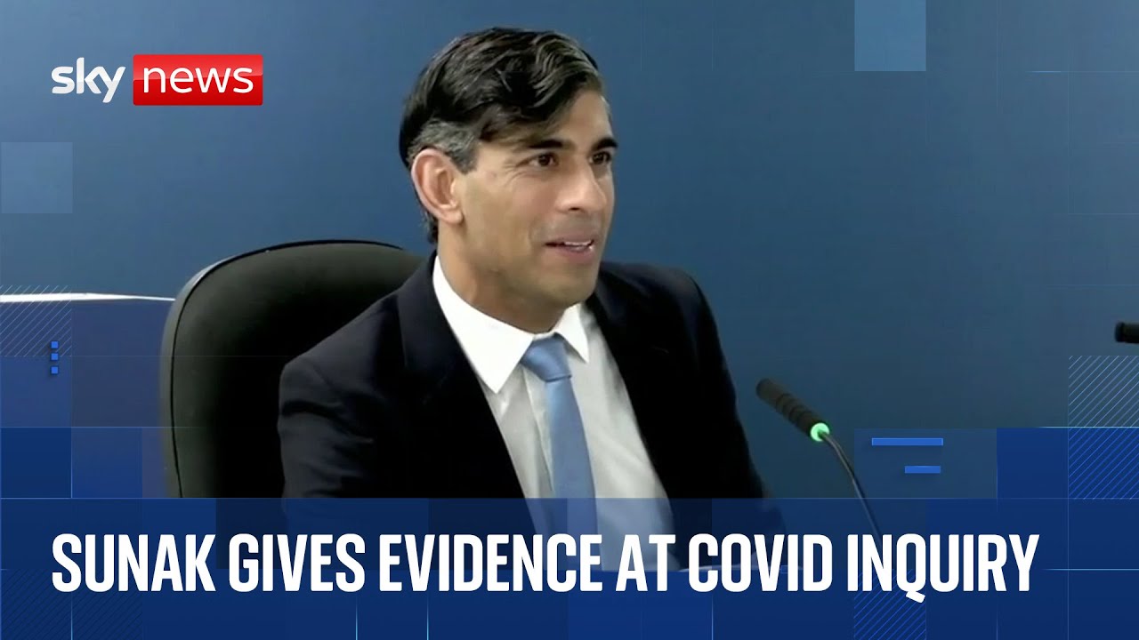 Rishi Sunak gives evidence to COVID inquiry