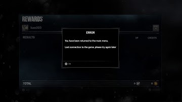 Gears of war 4. Error you have been returned to main menu AGAIN