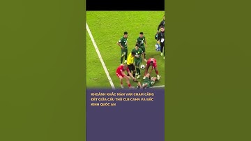 Màn VAR chạm căng đét giữa cầu thủ CLB CAHN và Bắc Kinh Quốc An 🔥🫨