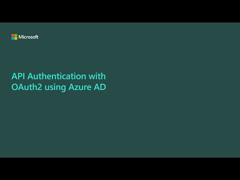 API Authentication with OAuth using Azure AD