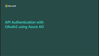 API Authentication with OAuth using Azure AD screenshot 5