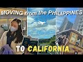 Travel w me moving to california from the philippines vlog     