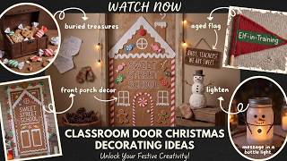 Magical! 🎄 Classroom Door Christmas Decorating Ideas with Bulletin Cutouts and Student Names 2026