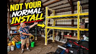 Pallet Rack Storage installed in an unconventional way